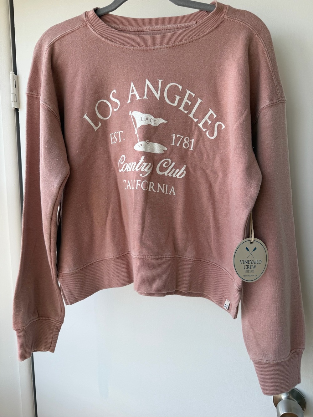 Vineyard Vines Los Angeles Dusty Rose Crewneck Sweatshirt